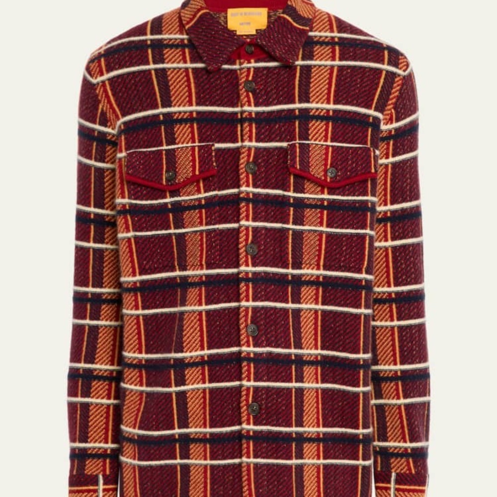 Guest in Residence Cashmere Plaid Work Shirt l - Picture 5 of 6